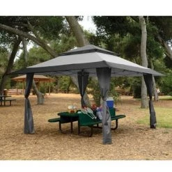Z-Shade 13 x 13 Foot Adjustable Height Instant Gazebo Outdoor Canopy Patio Shelter Tent with Stakes, Steel Frame, and Storage Carry Bag, Gray 8 Z-Shade 13 x 13 Foot Adjustable Height Instant Gazebo Outdoor Canopy Patio Shelter Tent with Stakes, Steel Frame, and Storage Carry Bag, Gray -Outlet Camping Gear Store unnamed file 4599