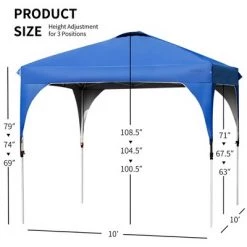 Costway 10x10 FT Outdoor Pop Up Tent Canopy Height Adjustable Sun Shelter W/ Roller Bag 21 Costway 10x10 FT Outdoor Pop Up Tent Canopy Height Adjustable Sun Shelter W/ Roller Bag -Outlet Camping Gear Store unnamed file 4631