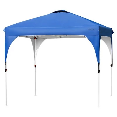 Costway 10x10 FT Outdoor Pop Up Tent Canopy Height Adjustable Sun Shelter W/ Roller Bag 12 Costway 10x10 FT Outdoor Pop Up Tent Canopy Height Adjustable Sun Shelter W/ Roller Bag - Image 10
