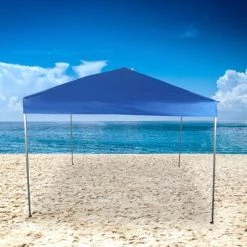 Captiva Designs Outdoor Patio Pop-Up Canopy Tent with Wheeled Bag White