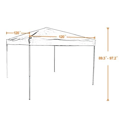 Captiva Designs Outdoor Patio Pop-Up Canopy Tent with Wheeled Bag White 11 Captiva Designs Outdoor Patio Pop-Up Canopy Tent with Wheeled Bag White - Image 9