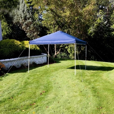 Sunnydaze Decor Sunnydaze Standard Pop-Up Canopy with Carry Bag - 10' x 10' - Blue 3 Sunnydaze Decor Sunnydaze Standard Pop-Up Canopy with Carry Bag - 10' x 10' - Blue