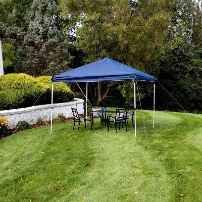 Sunnydaze Decor Sunnydaze Standard Pop-Up Canopy with Carry Bag - 10' x 10' - Blue 8 Sunnydaze Decor Sunnydaze Standard Pop-Up Canopy with Carry Bag - 10' x 10' - Blue - Image 6