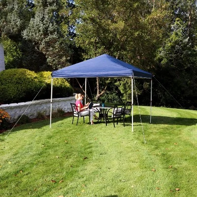 Sunnydaze Decor Sunnydaze Standard Pop-Up Canopy with Carry Bag - 10' x 10' - Blue 9 Sunnydaze Decor Sunnydaze Standard Pop-Up Canopy with Carry Bag - 10' x 10' - Blue - Image 7