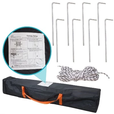 Sunnydaze Decor Sunnydaze Standard Pop-Up Canopy with Carry Bag - 10' x 10' - Blue 10 Sunnydaze Decor Sunnydaze Standard Pop-Up Canopy with Carry Bag - 10' x 10' - Blue - Image 8