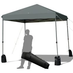 Costway 8x8 FT Pop up Canopy Tent Shelter Wheeled Carry Bag 4 Canopy Sand Bag -Outlet Camping Gear Store unnamed file 4676
