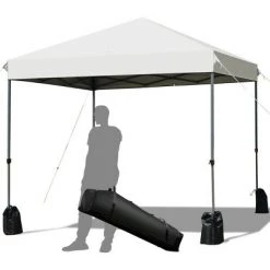 Costway 8x8 FT Pop up Canopy Tent Shelter Wheeled Carry Bag 4 Canopy Sand Bag -Outlet Camping Gear Store unnamed file 4677