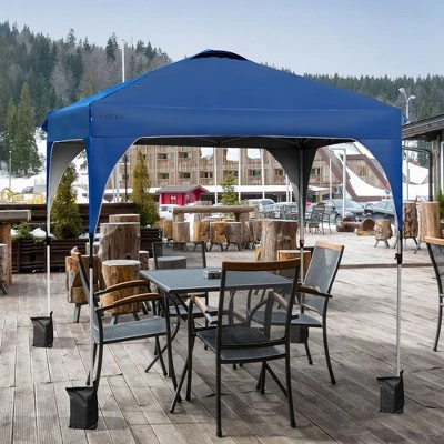 Costway 8x8 FT Pop up Canopy Tent Shelter Height Adjustable w/ Roller Bag 4 Costway 8x8 FT Pop up Canopy Tent Shelter Height Adjustable w/ Roller Bag - Image 2