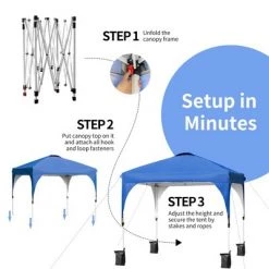 Costway 8x8 FT Pop up Canopy Tent Shelter Height Adjustable w/ Roller Bag 16 Costway 8x8 FT Pop up Canopy Tent Shelter Height Adjustable w/ Roller Bag -Outlet Camping Gear Store unnamed file 4683