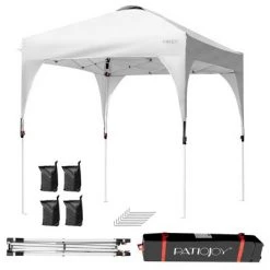 Costway 6.6x6.6 FT Pop up Canopy Tent Shelter Height Adjustable w/ Roller Bag -Outlet Camping Gear Store unnamed file 4701