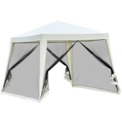 Outsunny 10'x10' Outdoor Party Tent Canopy with Mesh Sidewalls, Patio Gazebo Sun Shade Screen Shelter 11 Outsunny 10'x10' Outdoor Party Tent Canopy with Mesh Sidewalls, Patio Gazebo Sun Shade Screen Shelter -Outlet Camping Gear Store unnamed file 4747