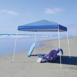 Z-Shade 10 by 10 Foot Instant Blue Pop Up Shade Canopy Tent Emergency Shelter for Outdoor and Indoor Use, 64 Square Foot Coverage