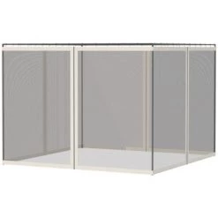 Outsunny 10' x 13' Universal Replacement Mesh Sidewall Netting for Patio Gazebos and Canopy Tents with Zippers, (Sidewall Only) White 9 Outsunny 10' x 13' Universal Replacement Mesh Sidewall Netting for Patio Gazebos and Canopy Tents with Zippers, (Sidewall Only) White -Outlet Camping Gear Store unnamed file 4806