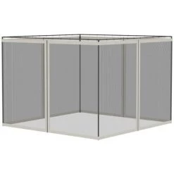 Outsunny 10' x 13' Universal Replacement Mesh Sidewall Netting for Patio Gazebos and Canopy Tents with Zippers, (Sidewall Only) White 10 Outsunny 10' x 13' Universal Replacement Mesh Sidewall Netting for Patio Gazebos and Canopy Tents with Zippers, (Sidewall Only) White -Outlet Camping Gear Store unnamed file 4807