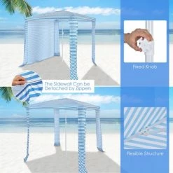 Costway 6.6' x 6.6' Foldable Beach Cabana Easy-Setup Beach Canopy W/ Carry Bag NavyBlue 15 Costway 6.6' x 6.6' Foldable Beach Cabana Easy-Setup Beach Canopy W/ Carry Bag NavyBlue -Outlet Camping Gear Store unnamed file 4826