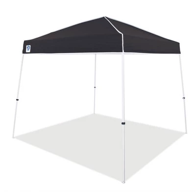 Z-Shade Angled Leg Canopy Tent with Push Button Locking System and 4 Pack of 5 Pound Plastic Concrete Filled Leg Weight Plates, Black 3 Z-Shade Angled Leg Canopy Tent with Push Button Locking System and 4 Pack of 5 Pound Plastic Concrete Filled Leg Weight Plates, Black