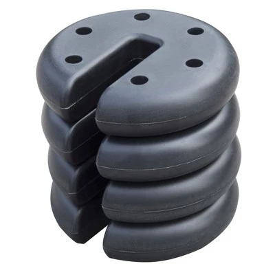 Z-Shade Angled Leg Canopy Tent with Push Button Locking System and 4 Pack of 5 Pound Plastic Concrete Filled Leg Weight Plates, Black 4 Z-Shade Angled Leg Canopy Tent with Push Button Locking System and 4 Pack of 5 Pound Plastic Concrete Filled Leg Weight Plates, Black - Image 2