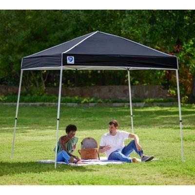 Z-Shade Angled Leg Canopy Tent with Push Button Locking System and 4 Pack of 5 Pound Plastic Concrete Filled Leg Weight Plates, Black 5 Z-Shade Angled Leg Canopy Tent with Push Button Locking System and 4 Pack of 5 Pound Plastic Concrete Filled Leg Weight Plates, Black - Image 3