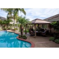 Z-Shade 13 x 13 Foot Instant Gazebo Outdoor Canopy Patio Shelter Tent, Tan & Durable Plastic Circular 5 Pound Canopy Tent Leg Weight Plates, Set of 4 -Outlet Camping Gear Store unnamed file 4863