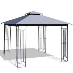 Costway 10' x 10' Patio Canopy Gazebo Outdoor 2-Tier Steel Tent Heavy-Duty L-Shaped -Outlet Camping Gear Store unnamed file 4884