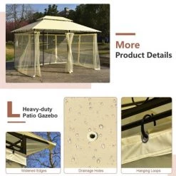 Costway 2-Tier 10'x13' Steel Gazebo Canopy Tent Shelter Patio Garden Outdoor Netting -Outlet Camping Gear Store unnamed file 4902