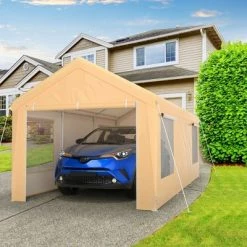 Costway 10x20 ft Heavy-Duty Steel Carport Car Canopy Shelter Sidewalls Tent Garage -Outlet Camping Gear Store unnamed file 4908