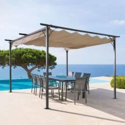 11.5' Outdoor Gazebo with Retractable Canopy & Steel Frame - WELLFOR 20 11.5' Outdoor Gazebo with Retractable Canopy & Steel Frame - WELLFOR -Outlet Camping Gear Store unnamed file 4933