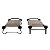 Disc-O-Bed Large Cam-O-Bunk 79 x 28 Inch Portable Folding Bunked Double Camping Cot Bed with 2 Organizers and 2 Carry Bags, Tan