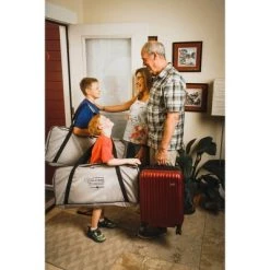 Disc-O-Bed Youth Kid-O-Bunk 62 x 28 Inch Portable Folding Bunked Double Camping Cot Bed with 2 Organizers and 2 Carry Bags, Navy Blue -Outlet Camping Gear Store unnamed file 5039