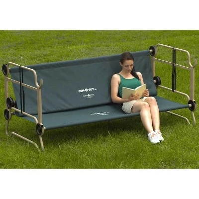 Disc-O-Bed XL Cam-O-Bunk Benchable Double Cot w/Organizers, Green 6 Disc-O-Bed XL Cam-O-Bunk Benchable Double Cot w/Organizers, Green - Image 4