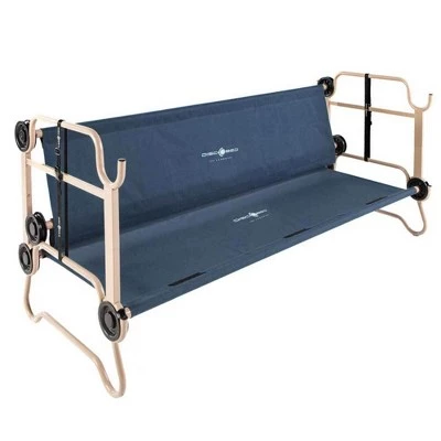 Disc-O-Bed Large Cam-O-Bunk 79 x 28 Inch Portable Folding Bunked Double Camping Cot Bed with 2 Organizers and 2 Carry Bags, Navy Blue 5 Disc-O-Bed Large Cam-O-Bunk 79 x 28 Inch Portable Folding Bunked Double Camping Cot Bed with 2 Organizers and 2 Carry Bags, Navy Blue - Image 3