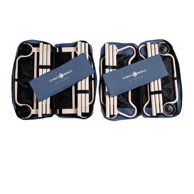 Disc-O-Bed Large Cam-O-Bunk 79 x 28 Inch Portable Folding Bunked Double Camping Cot Bed with 2 Organizers and 2 Carry Bags, Navy Blue 6 Disc-O-Bed Large Cam-O-Bunk 79 x 28 Inch Portable Folding Bunked Double Camping Cot Bed with 2 Organizers and 2 Carry Bags, Navy Blue - Image 4