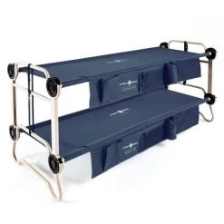 Disc-O-Bed Large Cam-O-Bunk Bunked Double Cot + No Slip Foot Pads