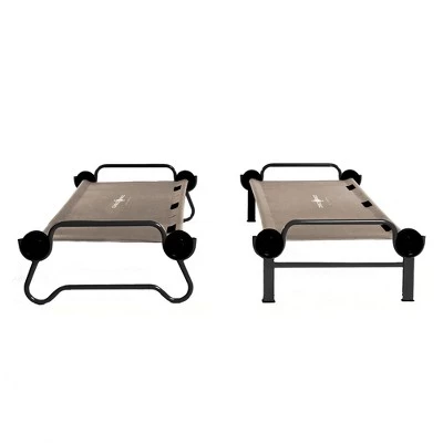 Disc-O-Bed 30901BO Large and Youth Cam-O-Bunk 2 Person Bench Bunked Double Camping Bunk Bed Cot with 2 Side Organizers, Tan (2 Pack) 4 Disc-O-Bed 30901BO Large and Youth Cam-O-Bunk 2 Person Bench Bunked Double Camping Bunk Bed Cot with 2 Side Organizers, Tan (2 Pack) - Image 2