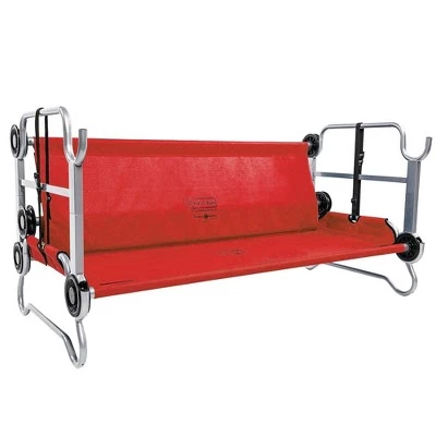 Disc-O-Bed Youth Kid-O-Bunk Benchable Double Cot w/Organizers, Red 4 Disc-O-Bed Youth Kid-O-Bunk Benchable Double Cot w/Organizers, Red - Image 2