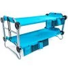 Disc-O-Bed Youth Kid-O-Bunk Benchable Camping Cot, Teal & Non-Slip Foot Pads