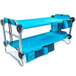 Disc-O-Bed Youth Kid-O-Bunk Benchable Camping Cot, Teal & Non-Slip Foot Pads