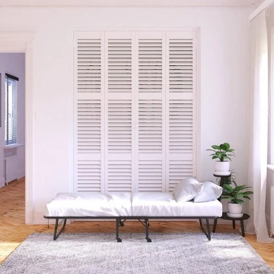 Room & Joy Twin 4" Mattress with Folding Metal Guest Bed Black - Room & Joy 7 Room & Joy Twin 4" Mattress with Folding Metal Guest Bed Black - Room & Joy - Image 5