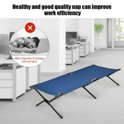 Costway Folding Camping Cot & Bed Heavy-Duty for Adults Kids w/ Carrying Bag 300LBS Blue -Outlet Camping Gear Store unnamed file 5183