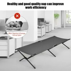 Costway Folding Camping Cot & Bed Heavy-Duty for Adults Kids w/ Carrying Bag 300LBS Grey -Outlet Camping Gear Store unnamed file 5192