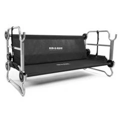 Disc-O-Bed Youth Kid-O-Bunk Benchable Double Cot with Storage Organizers, Up to 200 Pounds, 18 Inch Clearance Between Bunks, No Tool Assembly, Black -Outlet Camping Gear Store unnamed file 5209