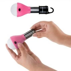 Portable LED Tent Light Bulb- 2 Pack Hanging Lights with 3 Settings and 60 Lumen By Leisure Sports (Pink) (For Camping Hiking Tents and Emergency) -Outlet Camping Gear Store unnamed file 5445