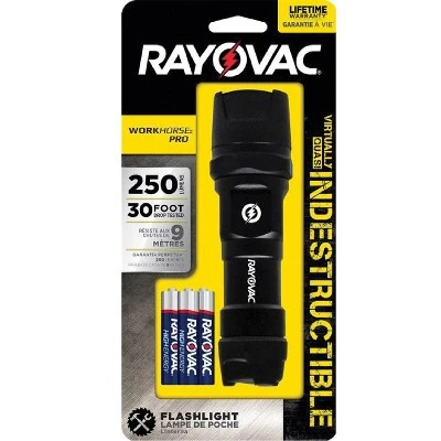 Rayovac LED Flashlight Industrial-Grade 250 Lumens BK DIY3AAABE 3 Rayovac LED Flashlight Industrial-Grade 250 Lumens BK DIY3AAABE