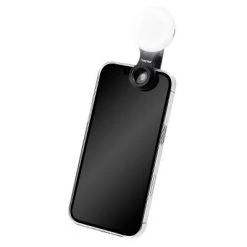 Insten Video Conference Lighting Kit, LED Mini Ring Lights Clip on (Small, Thumb Size Clip) for Phone & Tablet, White & Yellow Light