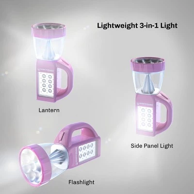 Fleming Supply 3-in-1 LED Lantern, Flashlight, and Panel Light - Pink 4 Fleming Supply 3-in-1 LED Lantern, Flashlight, and Panel Light - Pink - Image 2