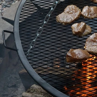 Sunnydaze Decor Sunnydaze Outdoor Camping or Backyard Heavy-Duty Steel Round X-Marks Fire Pit Cooking Grilling BBQ Grate - 30" 5 Sunnydaze Decor Sunnydaze Outdoor Camping or Backyard Heavy-Duty Steel Round X-Marks Fire Pit Cooking Grilling BBQ Grate - 30" - Image 3