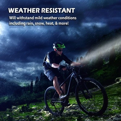 LED Bicycle Light Set- USB Rechargeable Bike Headlight and 2 Tail Lights, Water Resistant with Multiple Lighting Modes for Safety by Leisure Sports 5 LED Bicycle Light Set- USB Rechargeable Bike Headlight and 2 Tail Lights, Water Resistant with Multiple Lighting Modes for Safety by Leisure Sports - Image 3