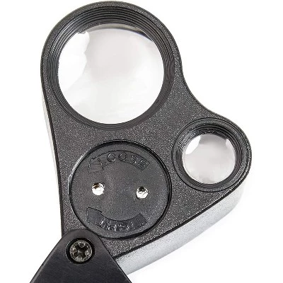 Bright Creations 30X 60X Black Illuminated Magnifier, Foldable Jewelry Eye Loupe Magnifier with Bright LED Light for Gems, Coins, Stamps 6 Bright Creations 30X 60X Black Illuminated Magnifier, Foldable Jewelry Eye Loupe Magnifier with Bright LED Light for Gems, Coins, Stamps - Image 4