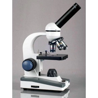 Portable 40X-1000X Monocular Student Microscope with Prepared Slides and Microscope Book - AmScope 3 Portable 40X-1000X Monocular Student Microscope with Prepared Slides and Microscope Book - AmScope