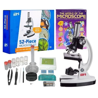 52pc Kids' Beginner Microscope STEM Kit with Slides, LED Light, Carrying Case and More - AmScope 3 52pc Kids' Beginner Microscope STEM Kit with Slides, LED Light, Carrying Case and More - AmScope